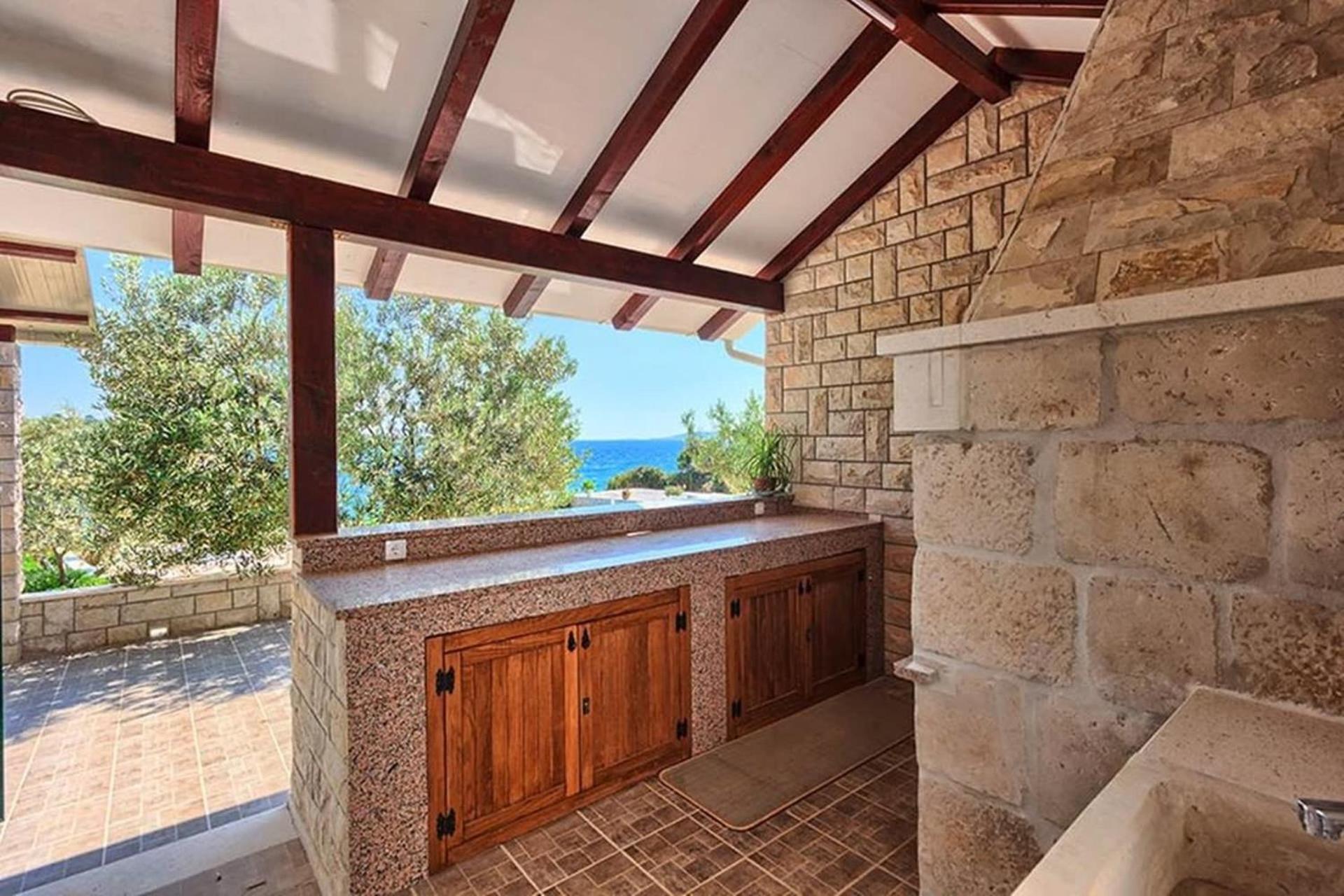 Traditional Dalmatian Stone House By The Sea Okrug Gornji Exterior photo